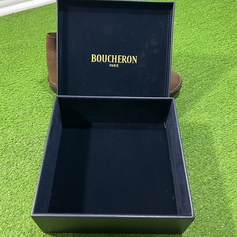 Vintage Designer Purse Box Boucheron Paris Velvet Lined Gift Box 9.5 X 9.5 X 3.5